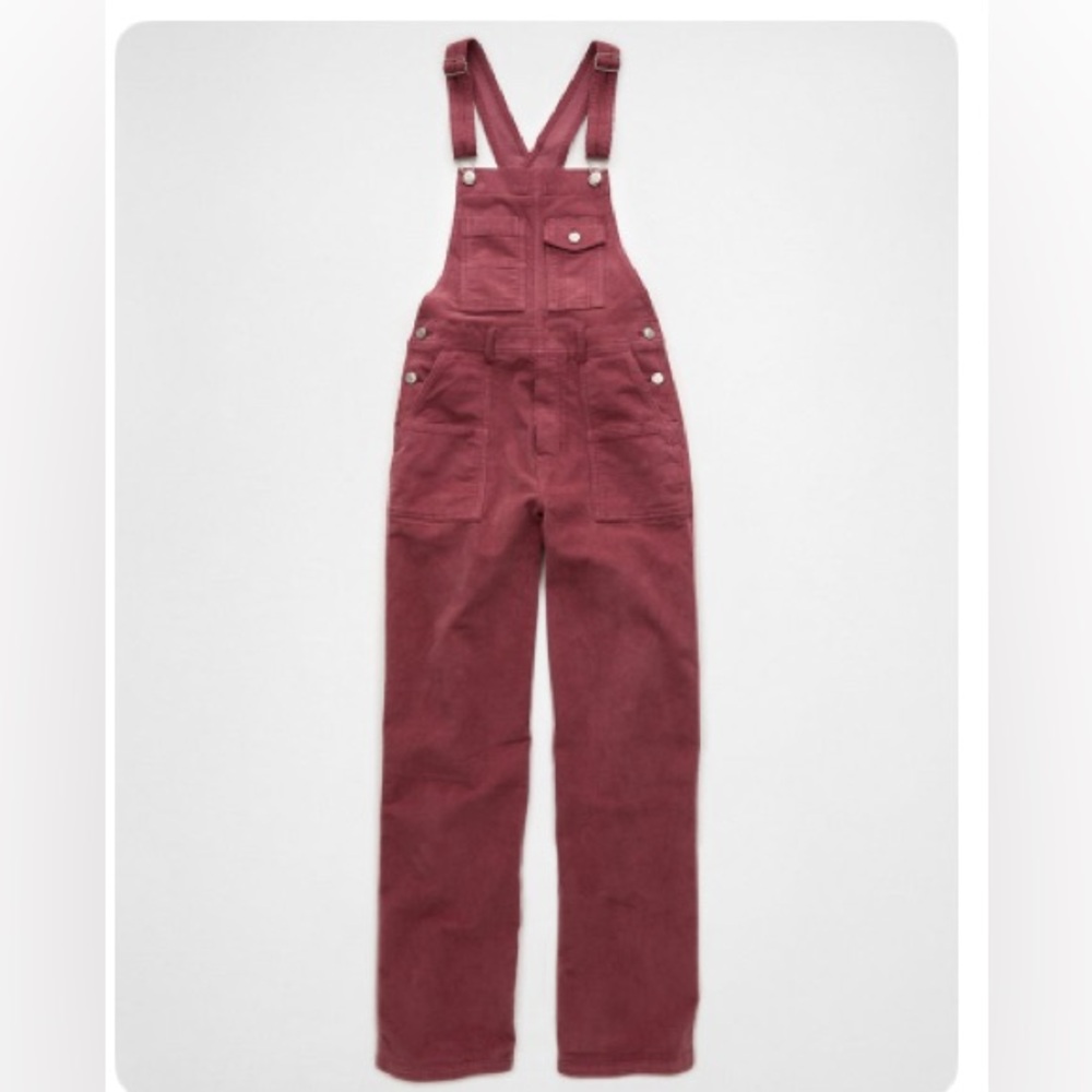 American Eagle Outfitters Women's Maroon Overalls